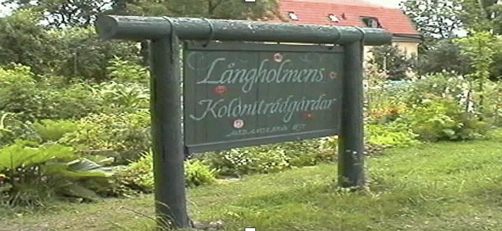 Långholmen koloniträdgårdar - skylten